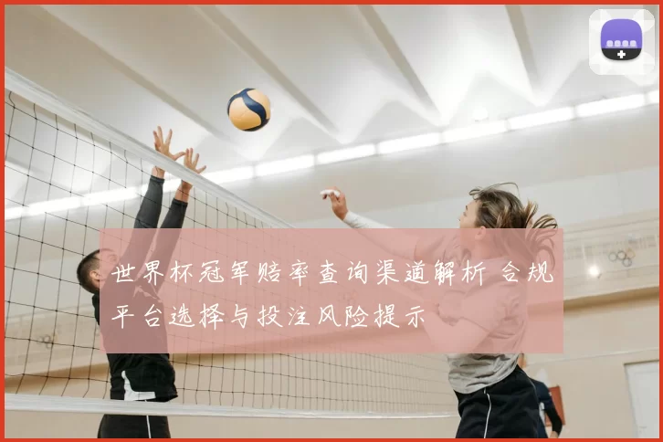 世界杯冠军赔率查询渠道解析 合规平台选择与投注风险提示